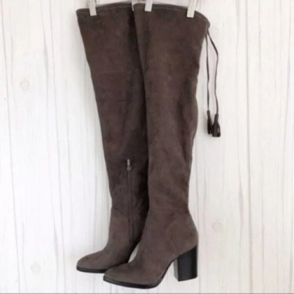MARC FISHER LTD Alinda Gray Over the Knee Boot